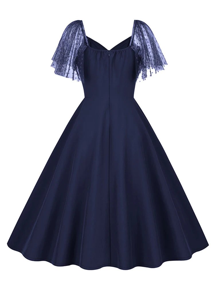 Robe Vintage Marine Col Volant - Louise Vintage