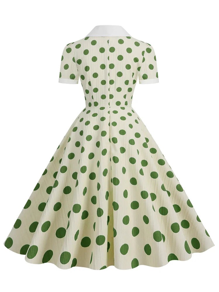 Robe Vintage Midi Beige - Louise Vintage