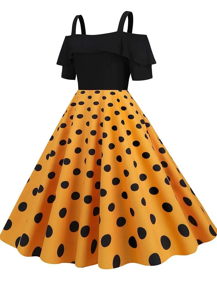 Robe Vintage Midi Jaune - Louise Vintage