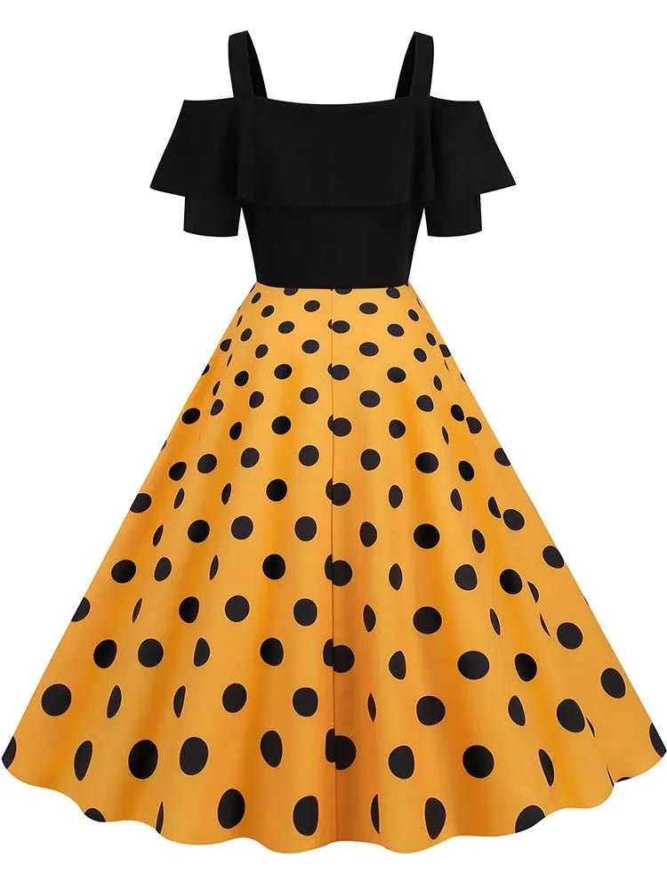 Robe Vintage Midi Jaune - Louise Vintage