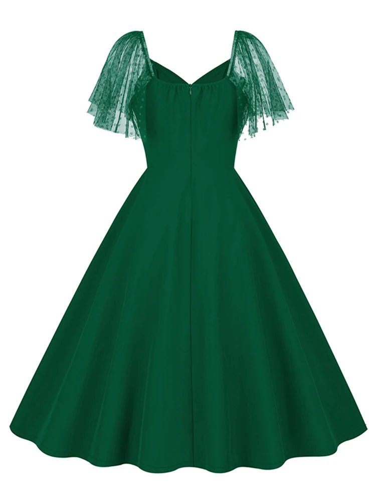 Robe Vintage Midi Vert - Louise Vintage