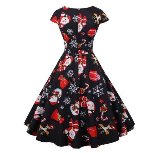 Robe Vintage Noel Grande Taille Noir - Louise Vintage
