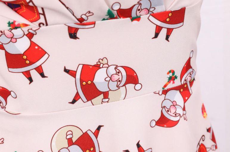 Robe Vintage Noel Grande Taille Rose - Louise Vintage