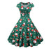 Robe Vintage Noel Grande Taille Verte - Louise Vintage
