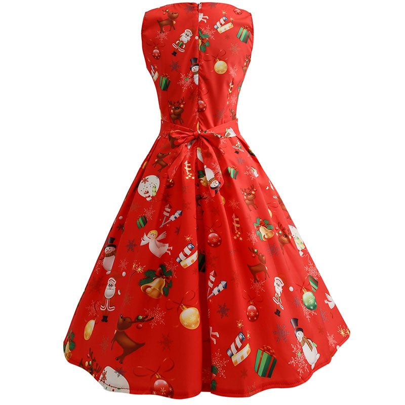 Robe Vintage Noel Rouge - Louise Vintage