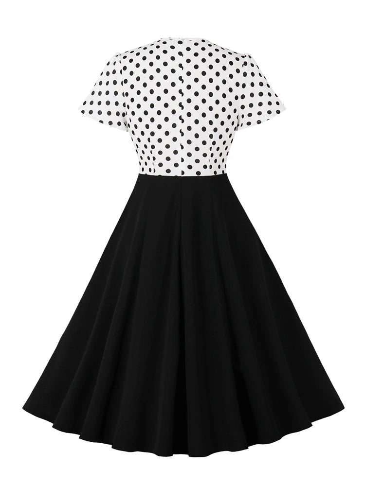Robe Vintage Noir et Blanc - Louise Vintage