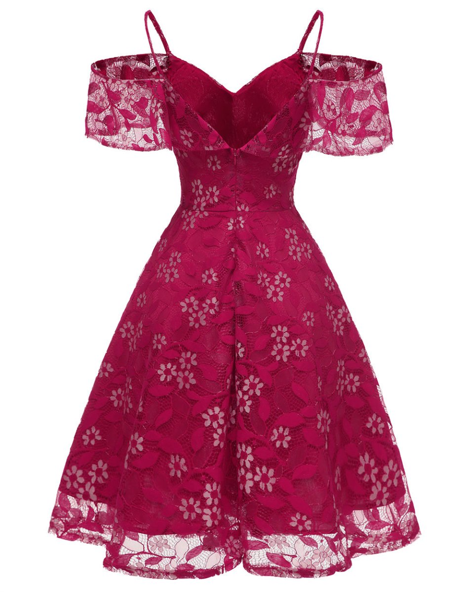 Robe Vintage pas cher Bordeaux - Louise Vintage