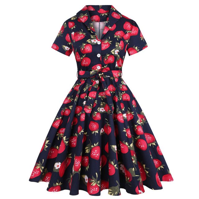 Robe Vintage Pin Up Fraises - Louise Vintage