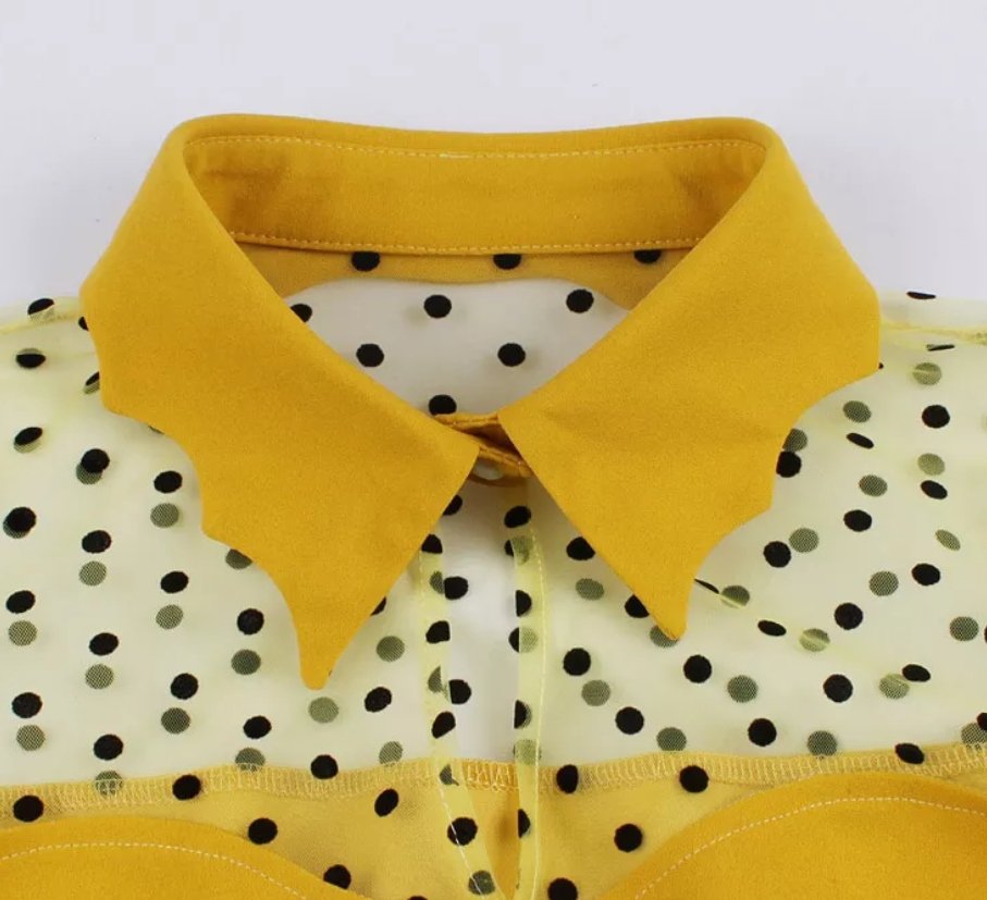 Robe Vintage Pin Up Grande Taille Jaune - Louise Vintage