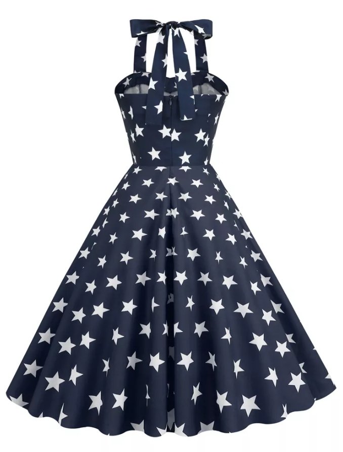 Robe Vintage Pin Up Imprimé USA - Louise Vintage