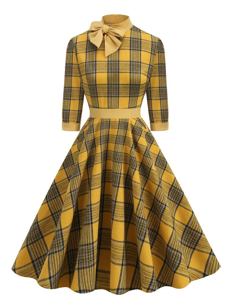 Robe Vintage Pin Up Jaune - Louise Vintage