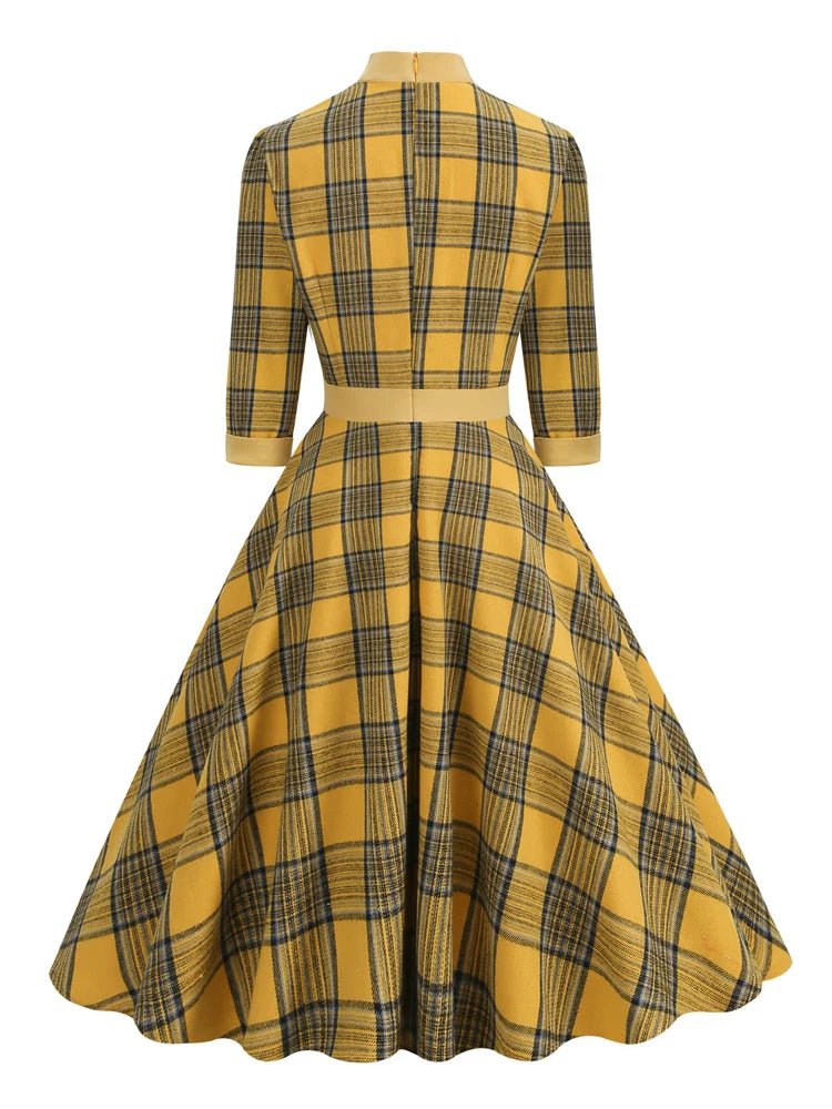 Robe Vintage Pin Up Jaune - Louise Vintage