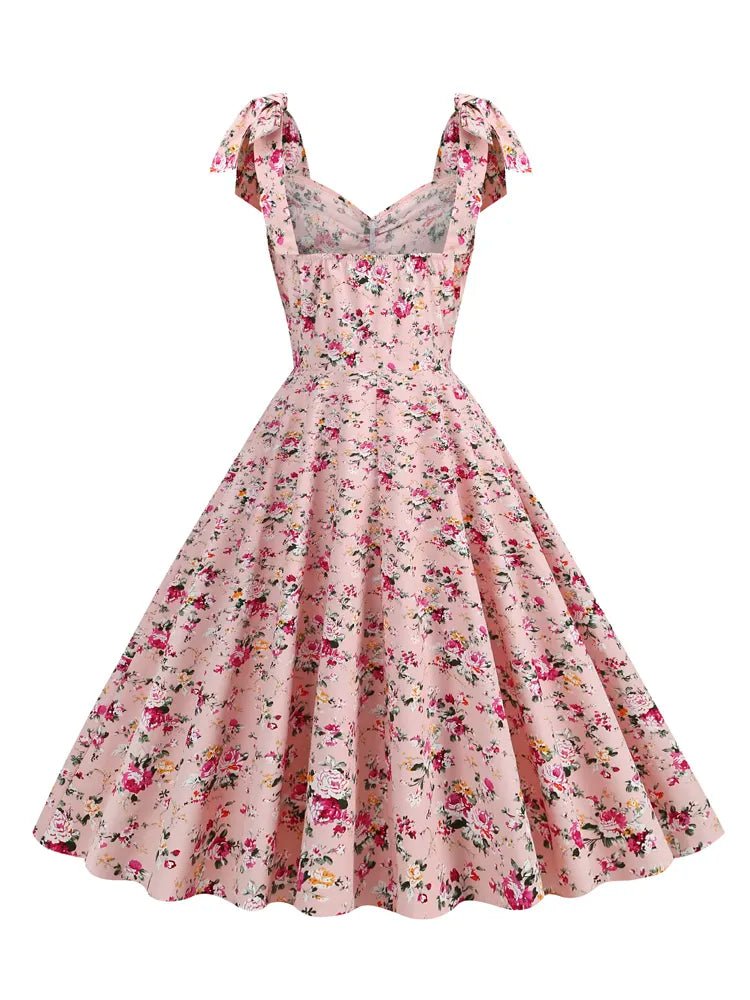 Robe Vintage Pin Up Rose Fleurs - Louise Vintage