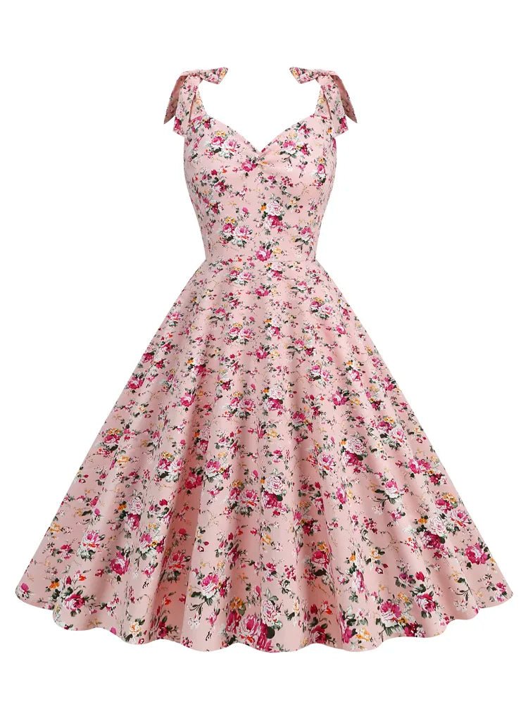 Robe Vintage Pin Up Rose Fleurs - Louise Vintage