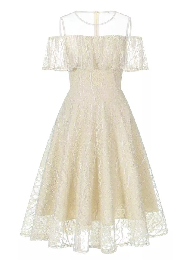 Robe Vintage Pour Mariage Blanche - Louise Vintage