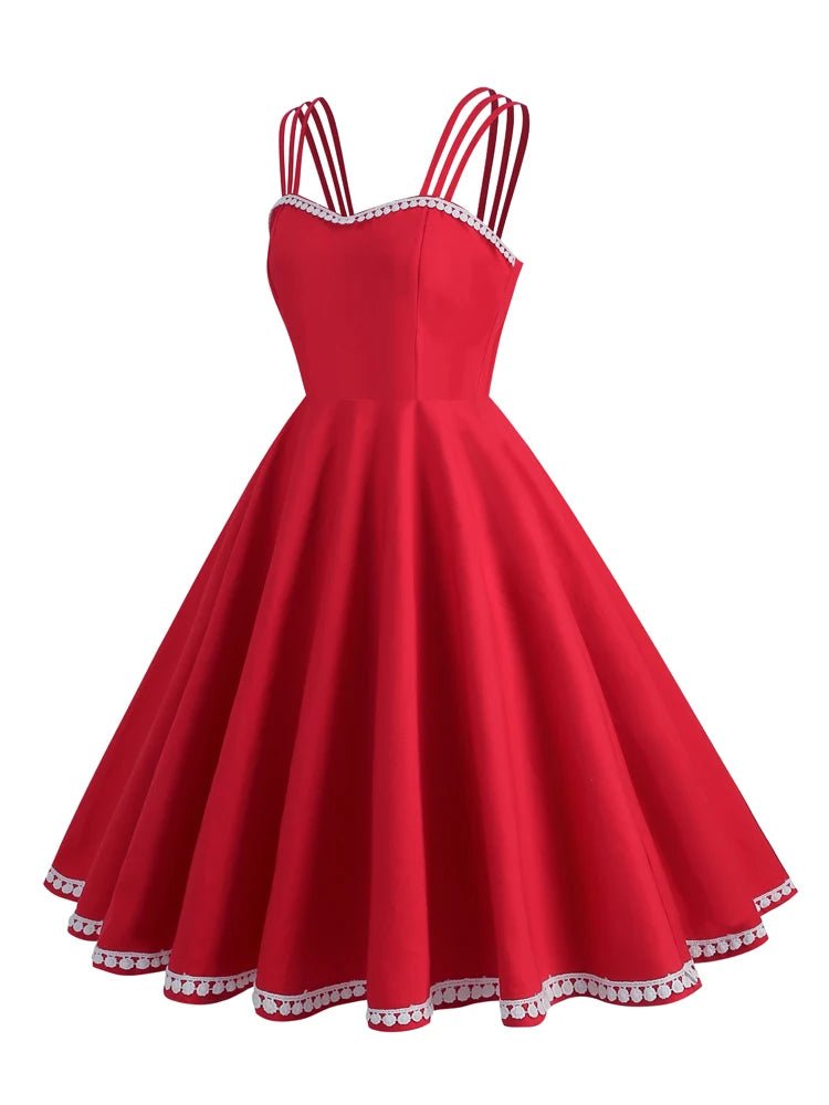 Robe Vintage Pour Mariage Rouge - Louise Vintage
