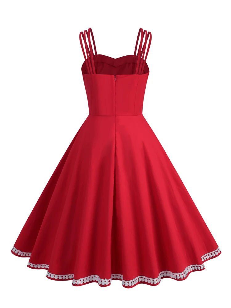 Robe Vintage Pour Mariage Rouge - Louise Vintage