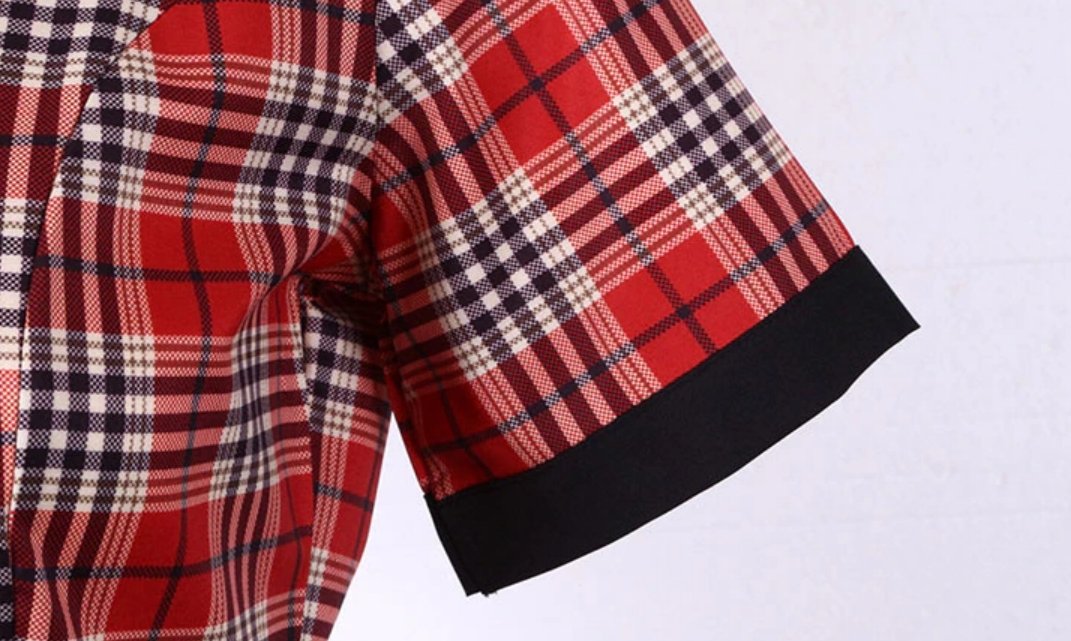 Robe Vintage Rayée Rouge et Noir - Louise Vintage