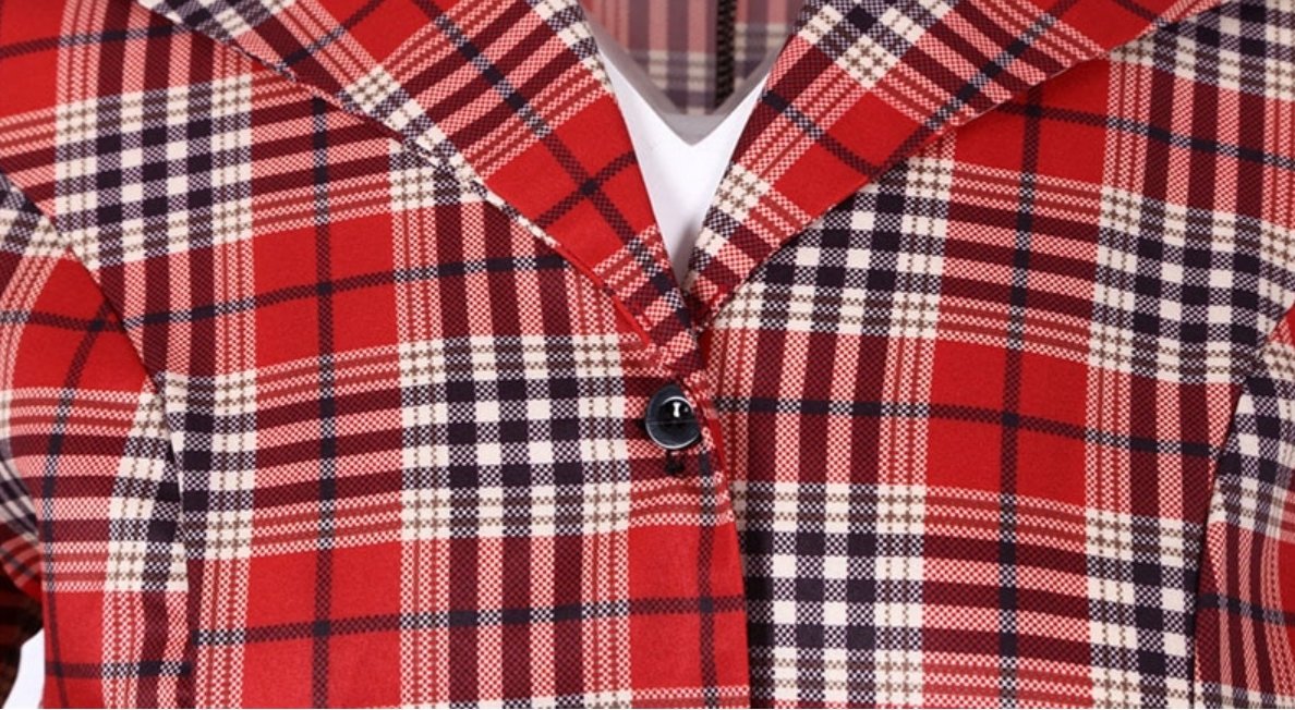 Robe Vintage Rayée Rouge et Noir - Louise Vintage