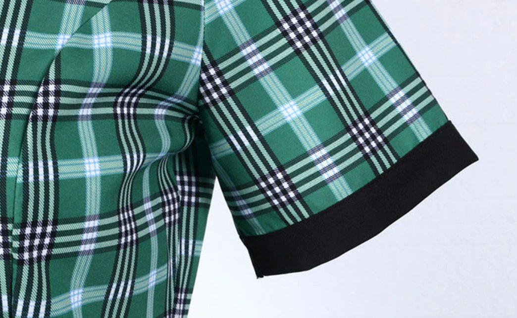 Robe Vintage Rayée Vert et Noir - Louise Vintage