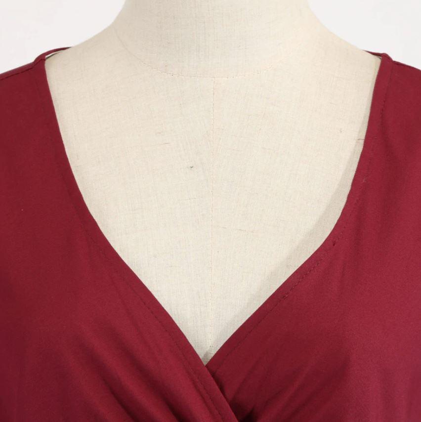 Robe Vintage Rockabilly 50s Carmin - Louise Vintage