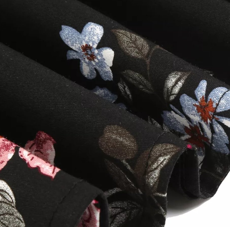 Robe Vintage Rockabilly 50s Fleurs - Louise Vintage