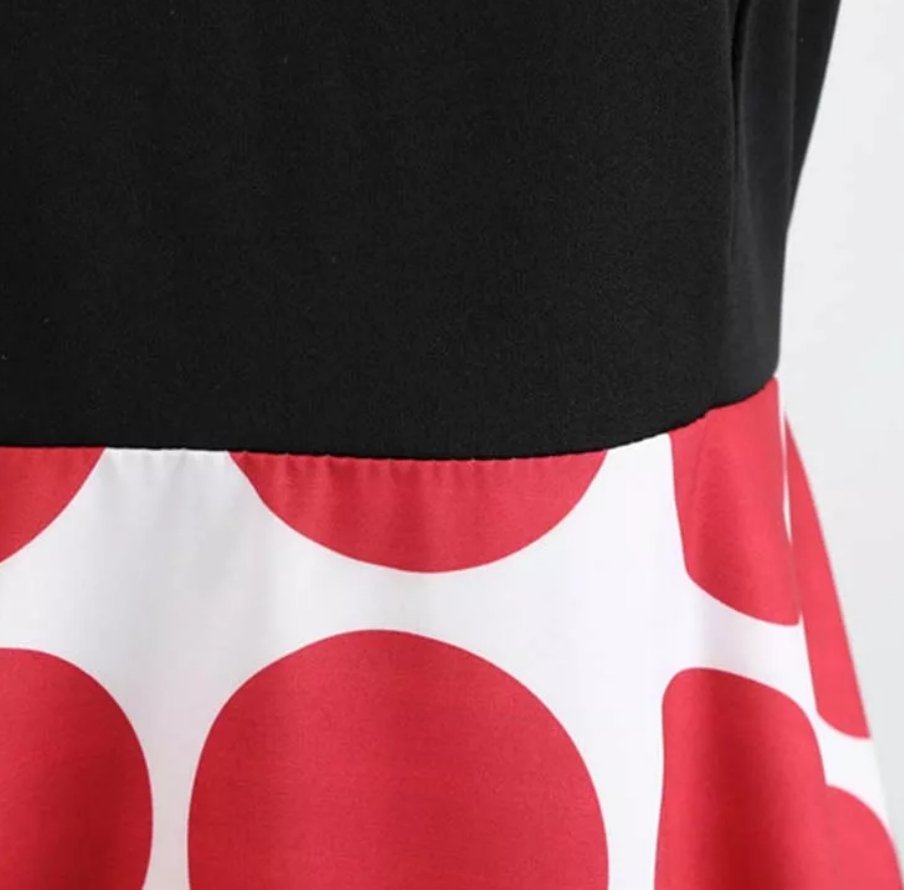 Robe Vintage Rockabilly Rouge et Noire - Louise Vintage