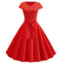 Robe Vintage Romantique Rouge - Louise Vintage