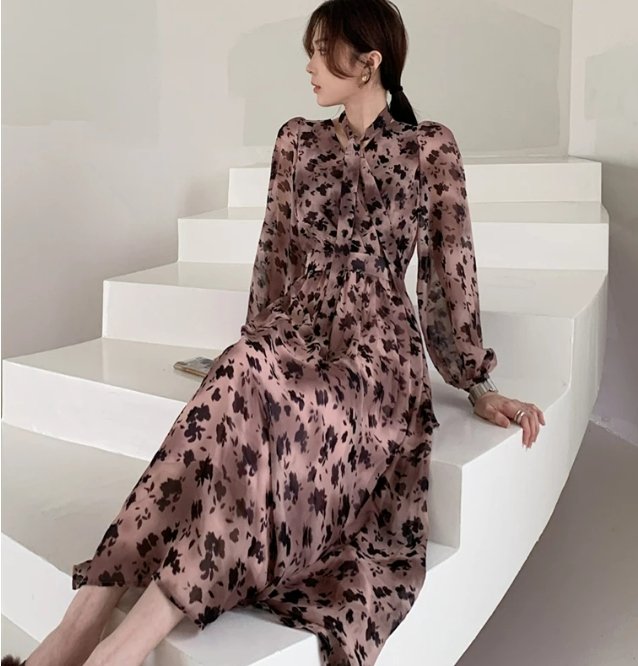 Robe Vintage Rose 1940s - Louise Vintage