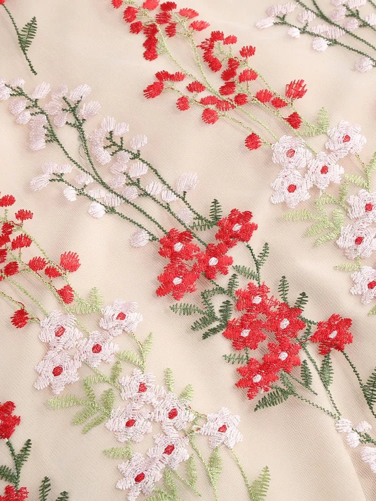 Robe Vintage Rose Broderie - Louise Vintage