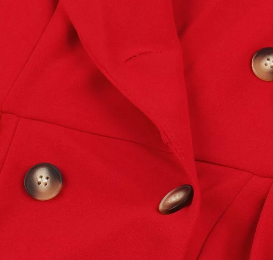 Robe Vintage Rouge Liberty - Louise Vintage