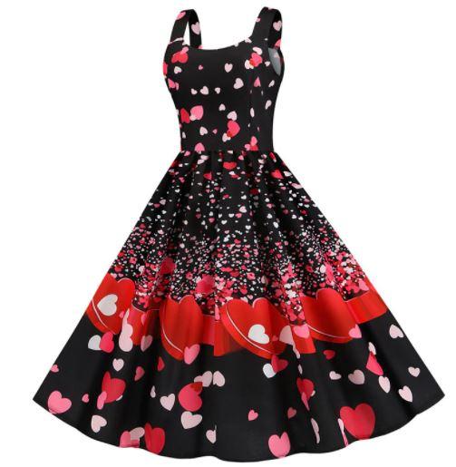 Robe Vintage Saint Valentin Coeurs - Louise Vintage
