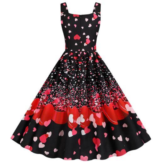Robe Vintage Saint Valentin Coeurs - Louise Vintage