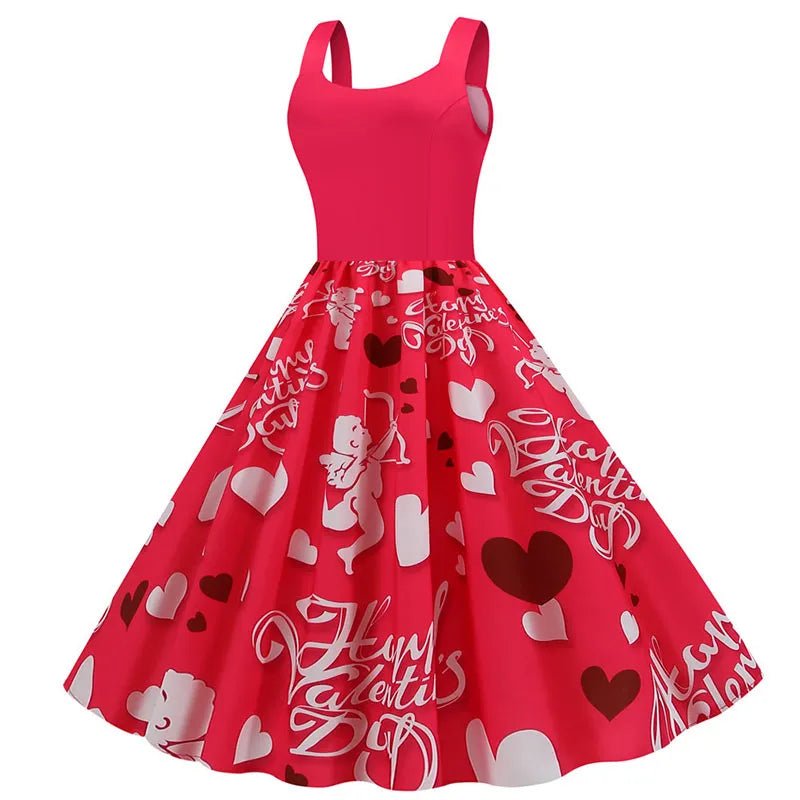 Robe Vintage Saint Valentin Rose - Louise Vintage
