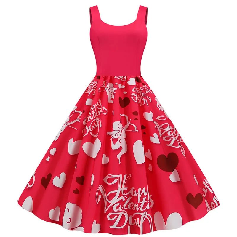 Robe Vintage Saint Valentin Rose - Louise Vintage