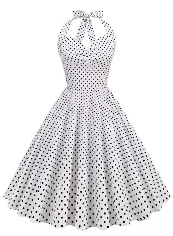 Robe Vintage Sexy Pin Up Blanc - Louise Vintage