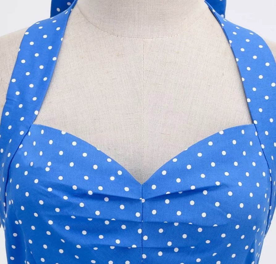 Robe Vintage Sexy Pin Up Bleu - Louise Vintage