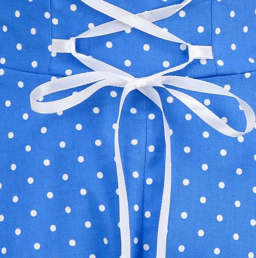 Robe Vintage Sexy Pin Up Bleu - Louise Vintage