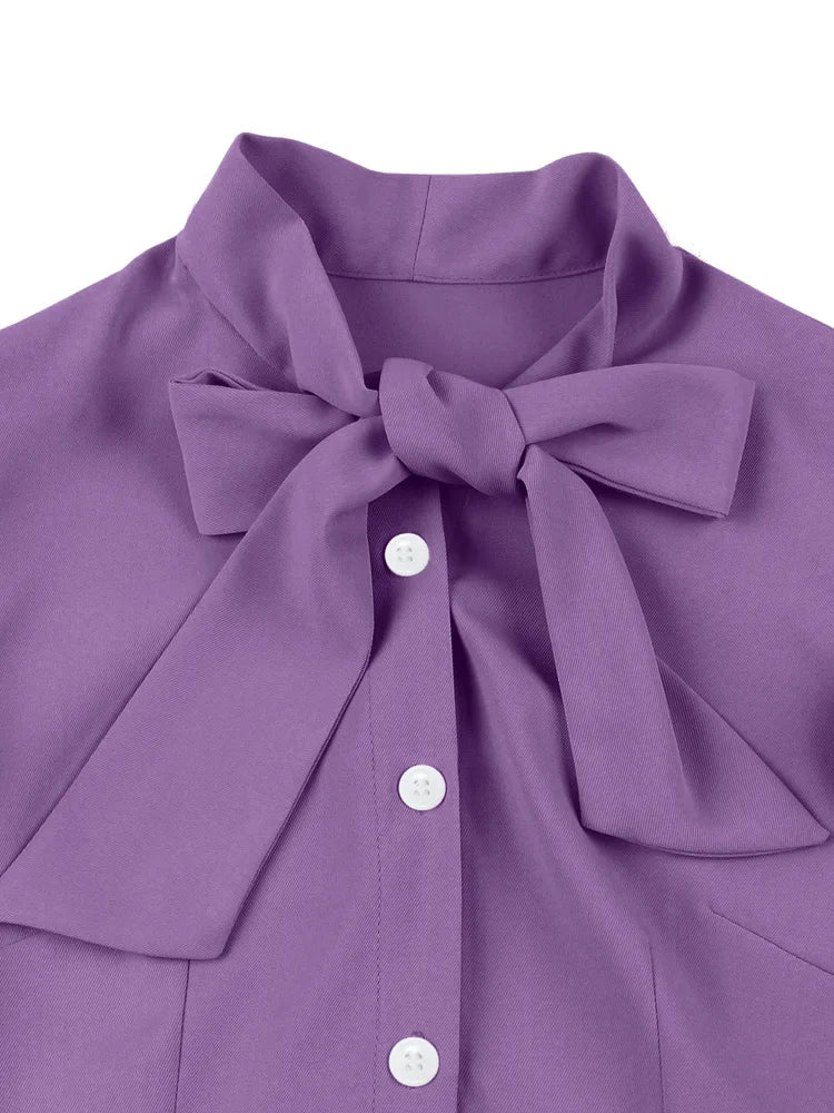 Robe Vintage Sexy Purple Chemise - Louise Vintage