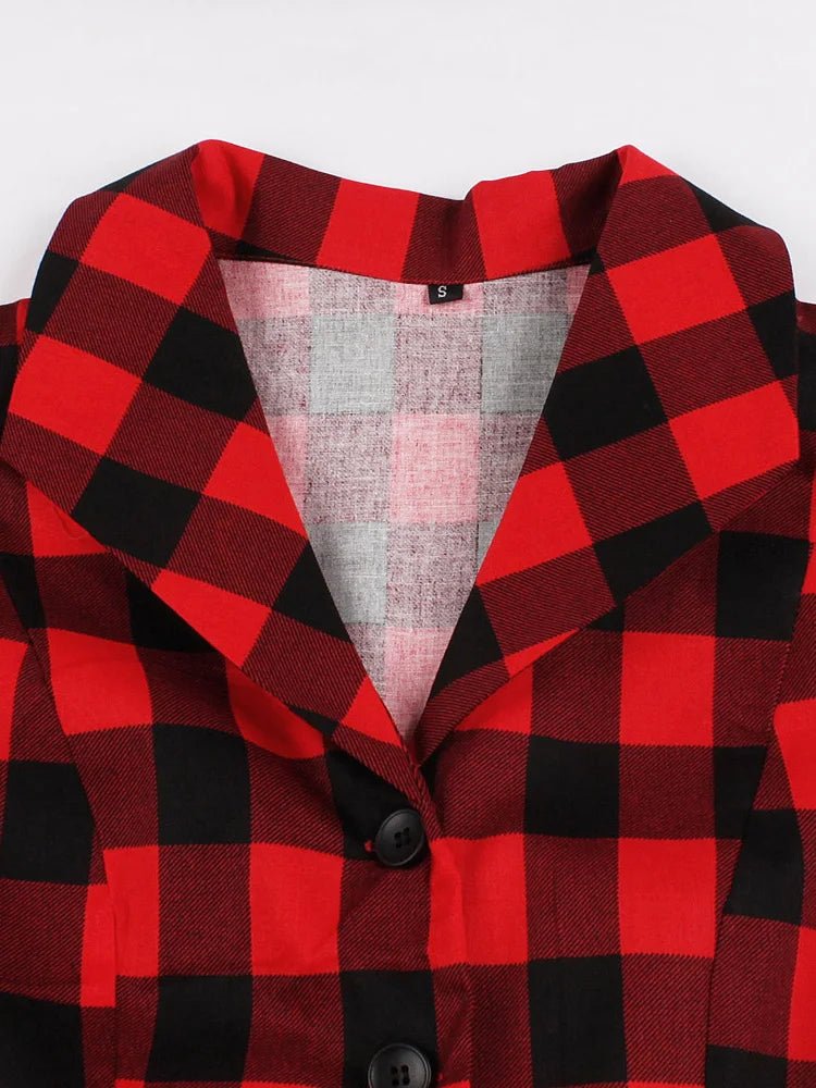 Robe Vintage Taille Haute Carreaux - Louise Vintage