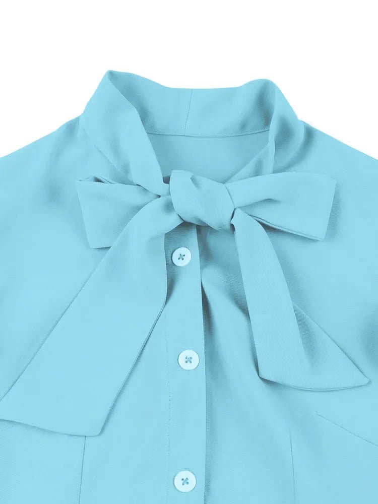 Robe Vintage Taille Slim Bleu - Louise Vintage