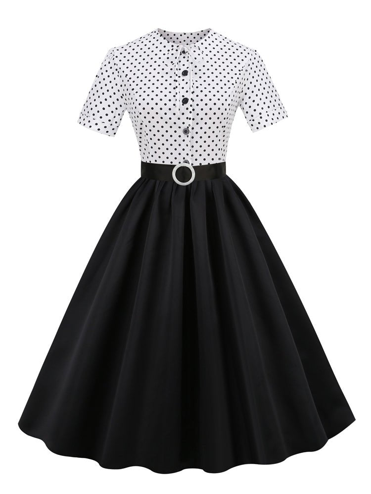 Robe Vintage Tendance Noir - Louise Vintage