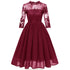 Robe Vintage Velour Bordeaux - Louise Vintage