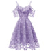 Robe Vintage Violet avec Voile - Louise Vintage