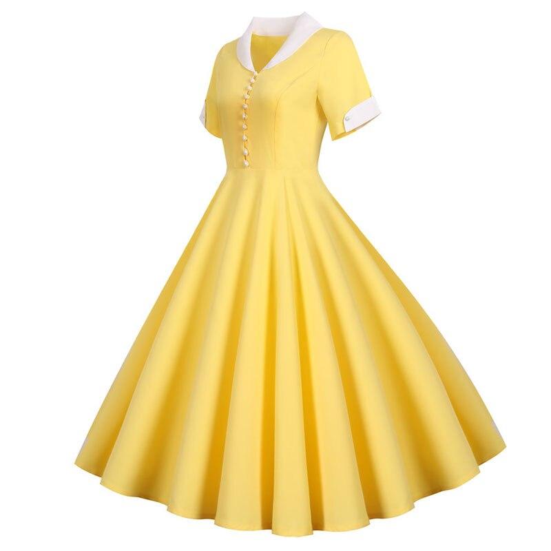 Robe Vintage<br> 50s Jaune - Louise Vintage