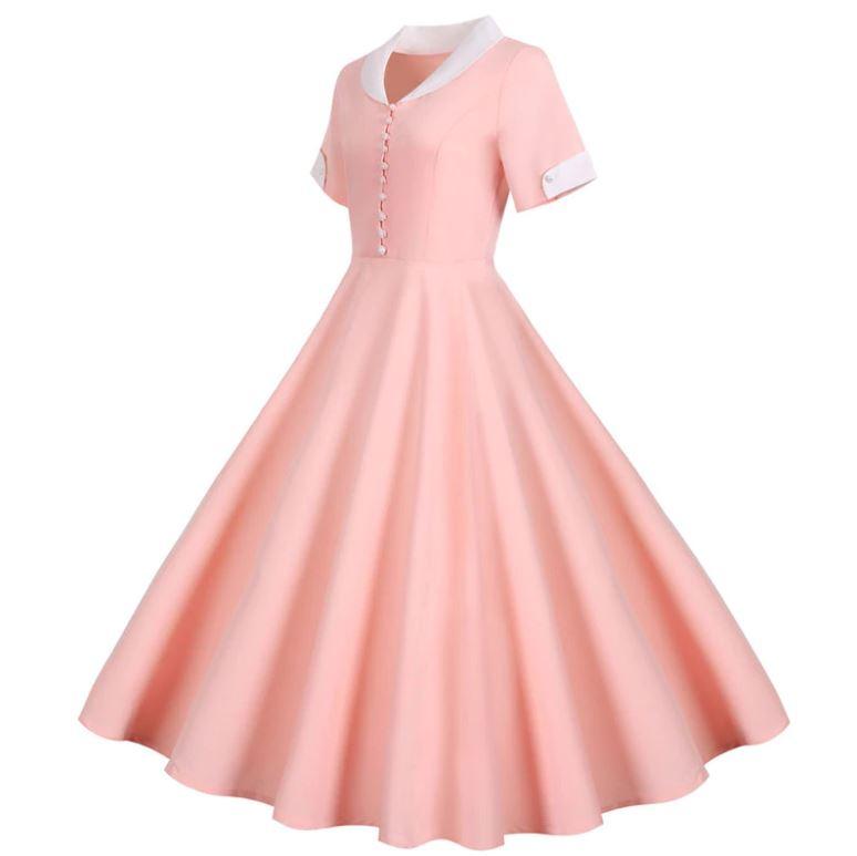 Robe Vintage<br> 50s Rose - Louise Vintage