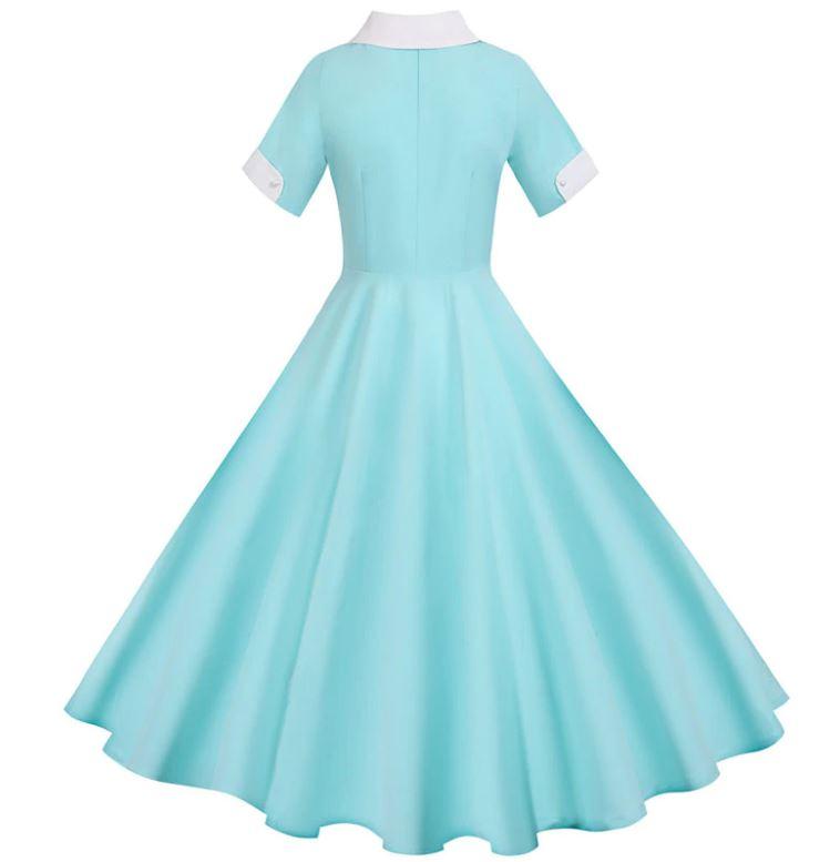 Robe Vintage<br> 50s Turquoise - Louise Vintage