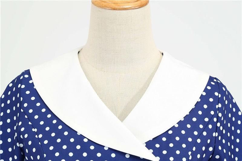 Robe Vintage<br> Année 40 Bleu - Louise Vintage