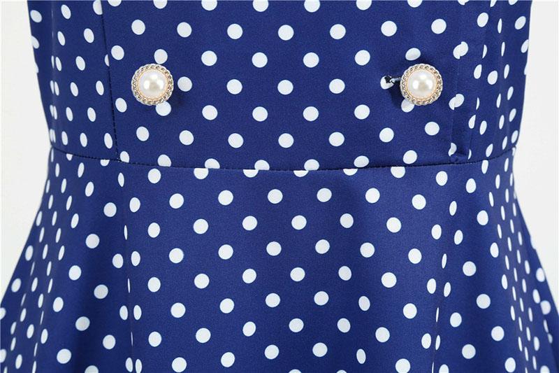 Robe Vintage<br> Année 40 Bleu - Louise Vintage