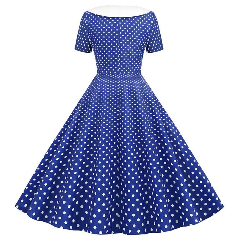 Robe Vintage<br> Année 40 Bleu - Louise Vintage